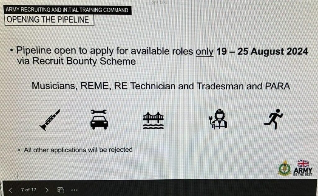 The British Army has announced a recruitment drive specifically targeting citizens of Belize.