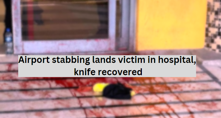 Airport stabbing lands victim in hospital, knife recovered