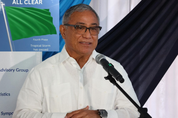 PM Briceno issues statement after 'All Clear' for Tropical Storm Sara