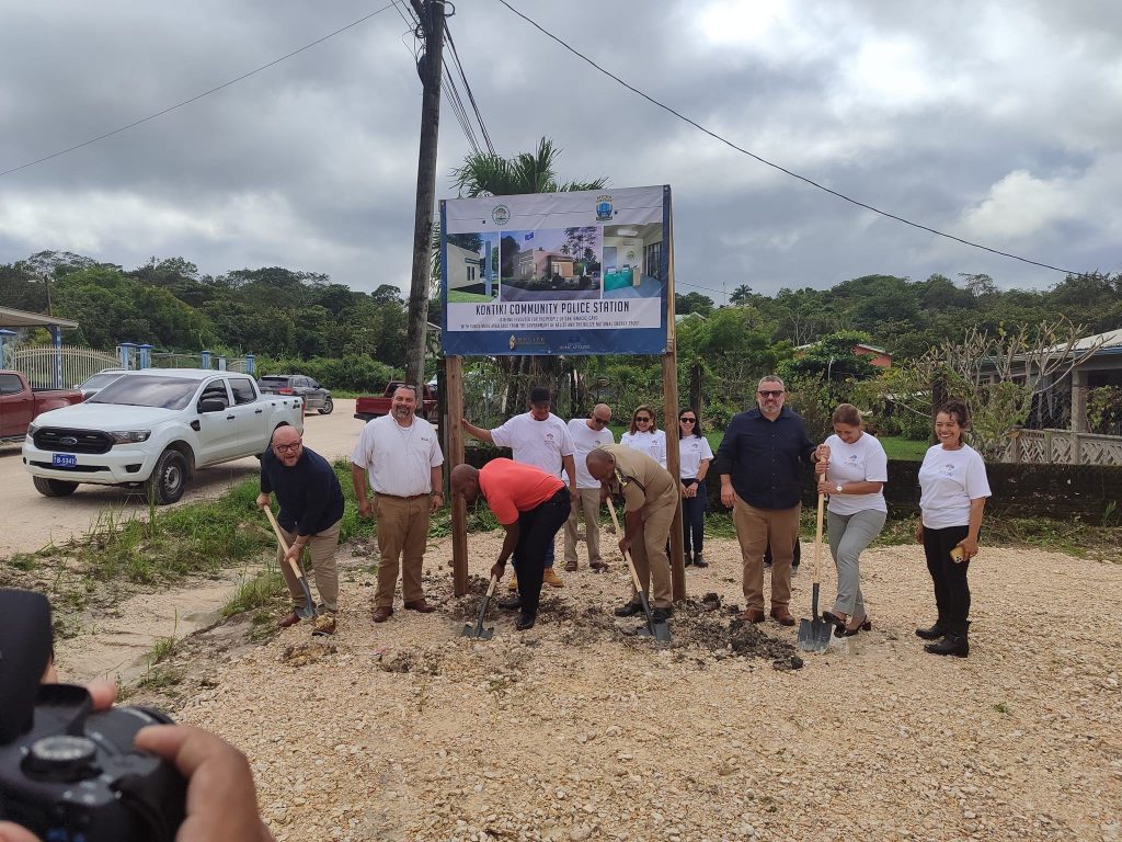 Kontiki community in San Ignacio Town breaks ground on new Police substation