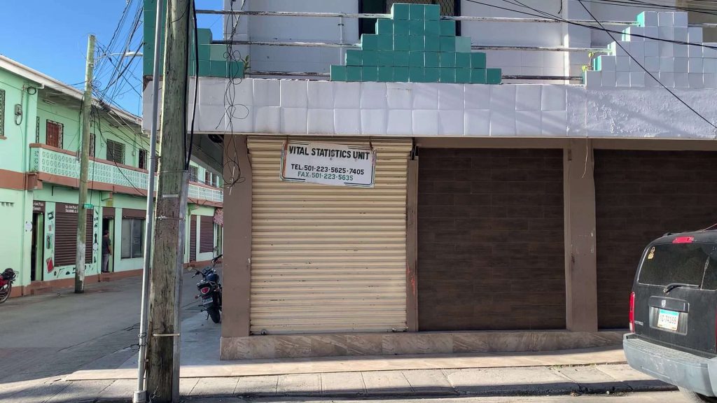 Vital Statistics Unit Offices in Belize City, Orange Walk to close temporarily