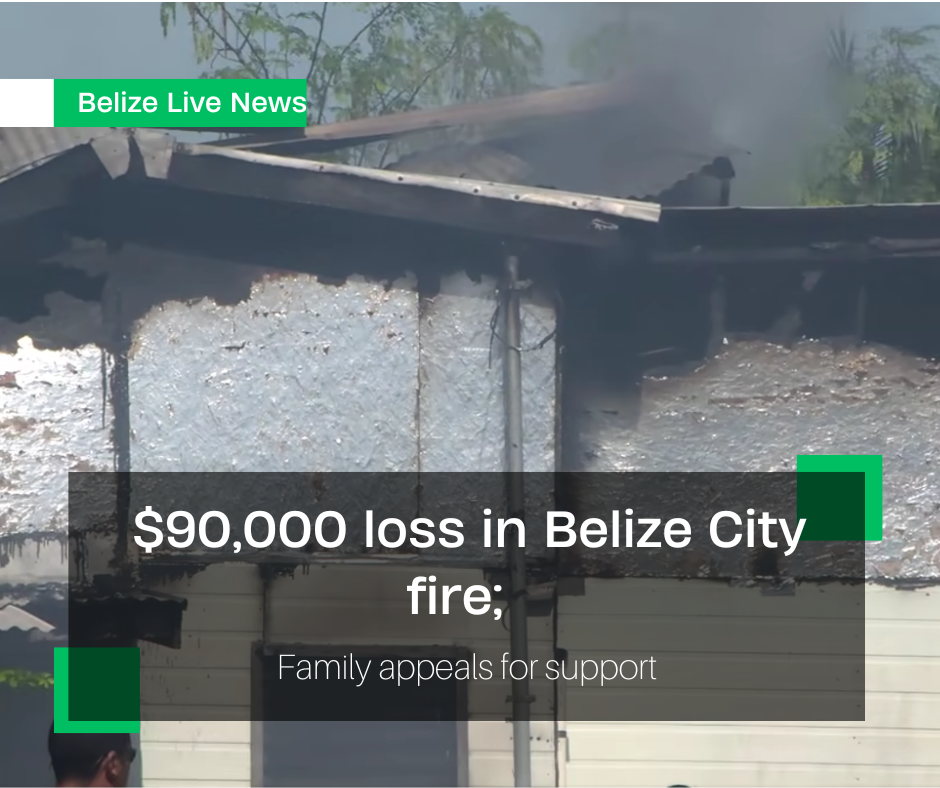 A devastating fire broke out on Tuesday morning at a two-story home on Dougal Street, near North Creek, on Belize City’s south side.