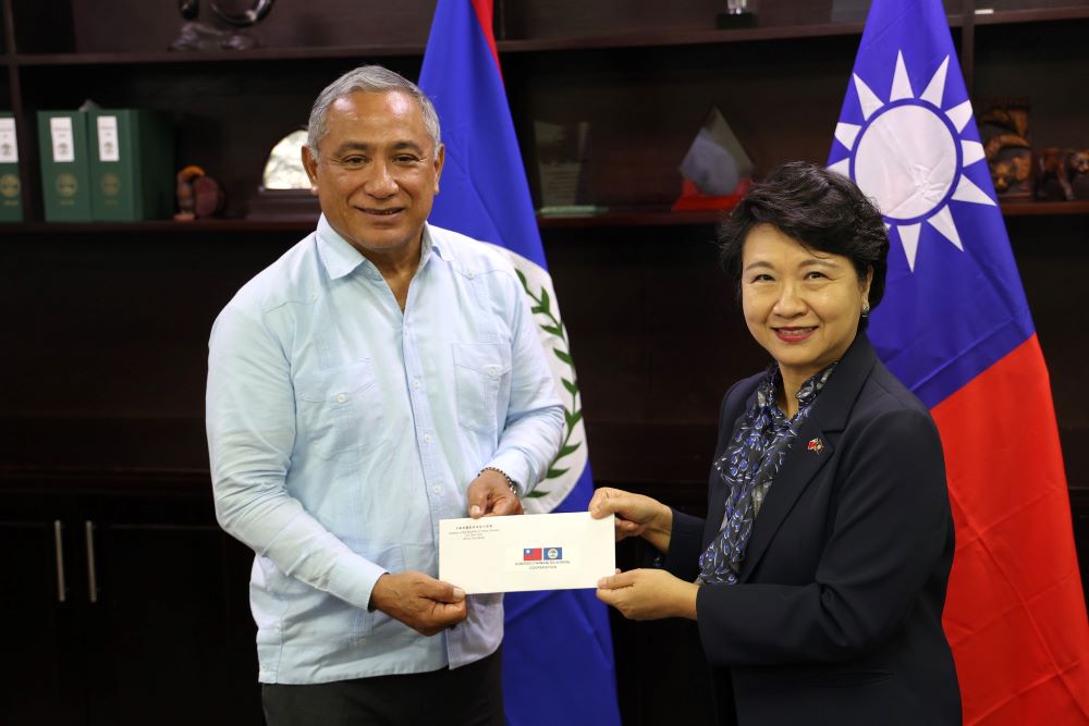 Belize receives final disbursement of 2023 bilateral cooperation grant from Taiwan