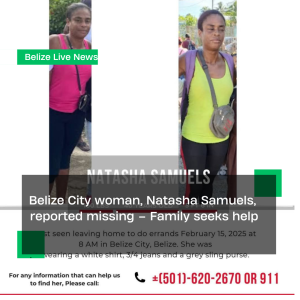 Belize City woman, Natasha Samuels, reported missing – Family seeks help