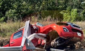 Police investigating crashed D-Max found abandoned in Hope Creek