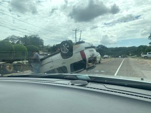 Trailer truck and SUV collide in Georgeville;Police managing scene