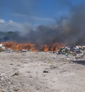Firefighters battle blaze at San Ignacio/Benque Viejo Transfer Station