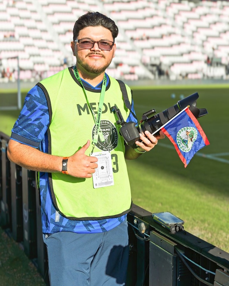 Belizean talent behind the lens: Erick Martínez covers Inter Miami match featuring Lionel Messi