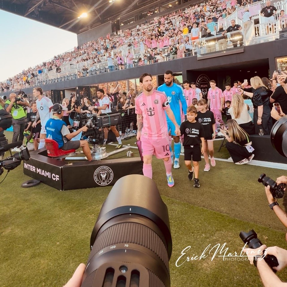 Belizean talent behind the lens: Erick Martínez covers Inter Miami match featuring Lionel Messi