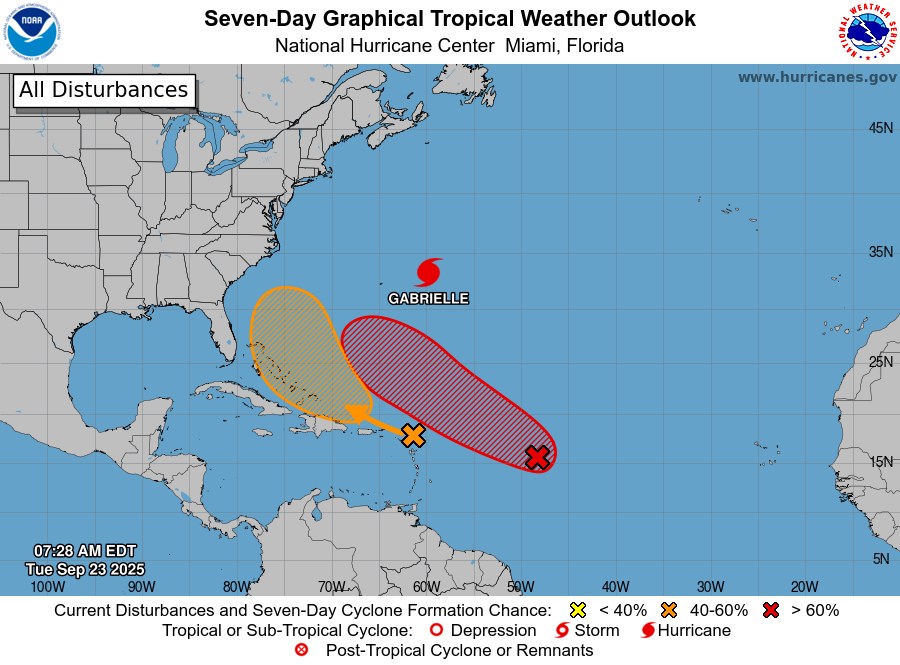 Hurricane Gabrielle strengthens in the Atlantic but no threat to Belize