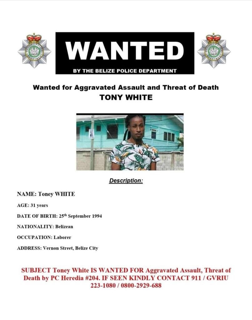 Toney White wanted for aggravated assault and threat of death