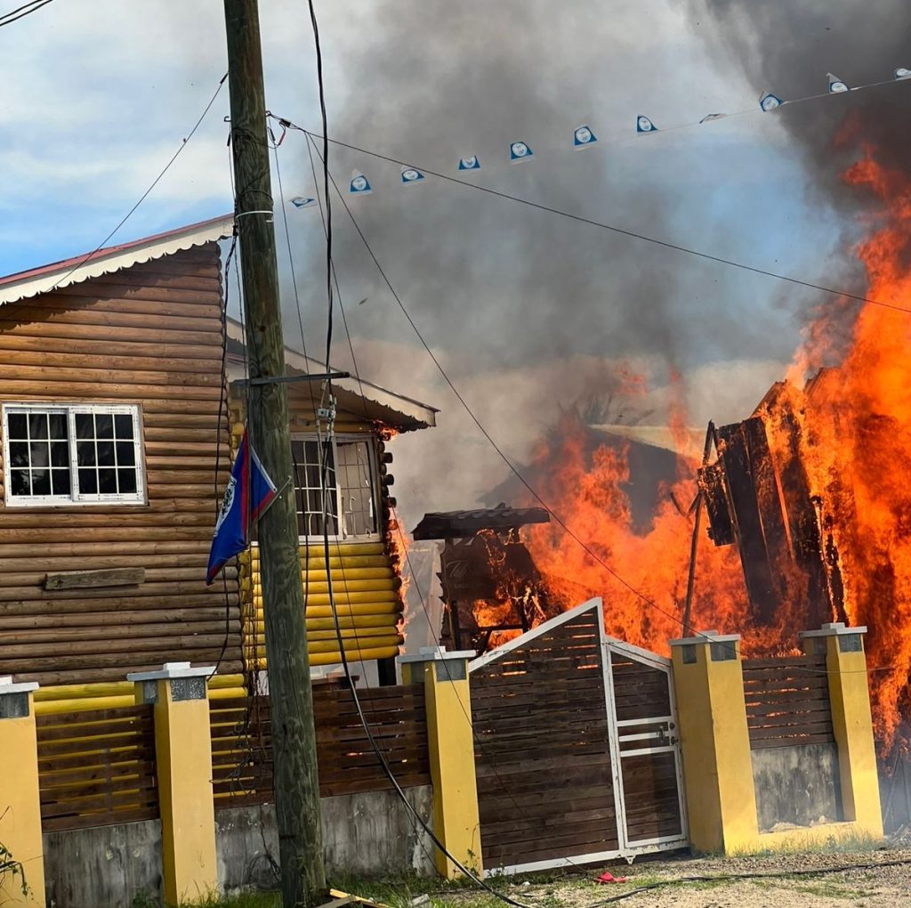 House engulfed in flames in Seine Bight Village