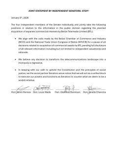 Independent senators say STOP to telecom monopoly