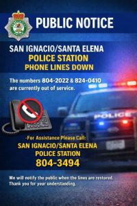 San Ignacio police numbers temporarily unavailable