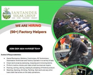 Over 50 jobs available at Santander Sugar Group, apply today!