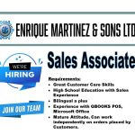 Sales associate position open at Enrique Martinez & Sons