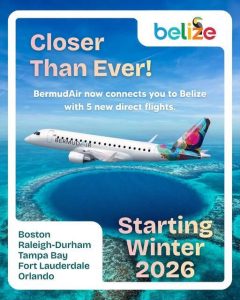 Five new US routes to connect with Belize