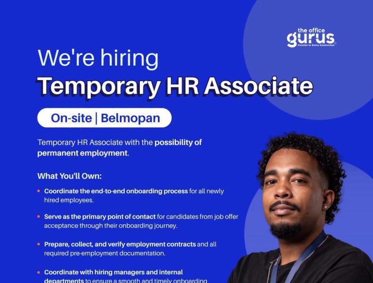 Belmopan job seekers, The Office Gurus wants a new HR associate