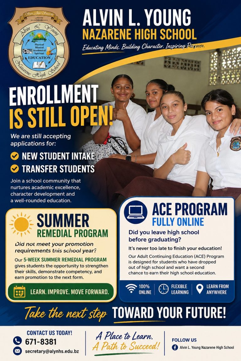 It's not too late to enroll at Alvin L. Young Nazarene High School