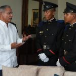 Briceño meets Belizean cadets training at Honduran Military Academy