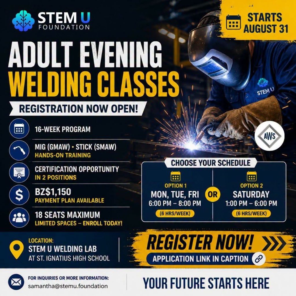 STEM U opens just 18 seats for adult welding programme