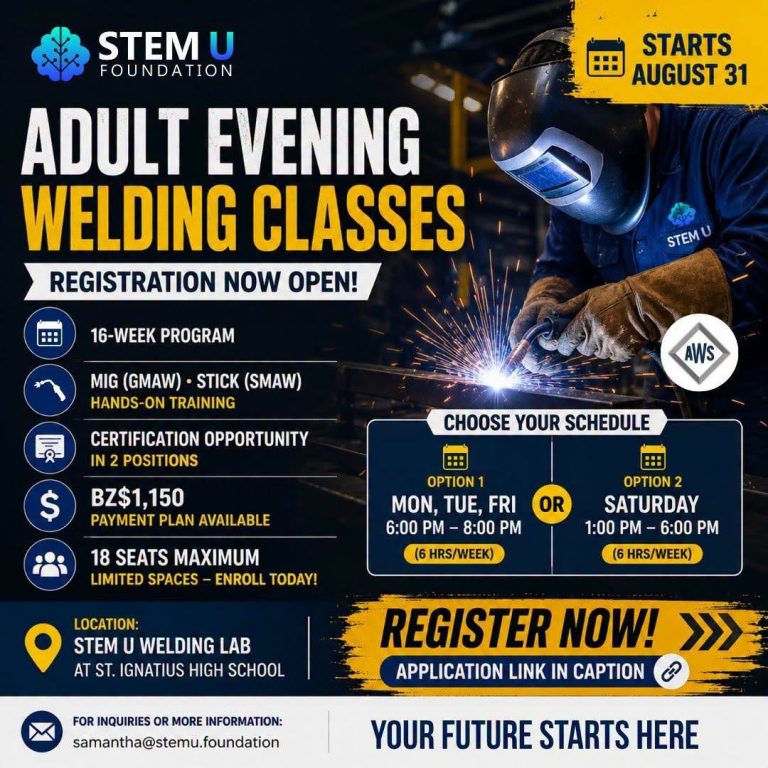 STEM U opens just 18 seats for adult welding programme