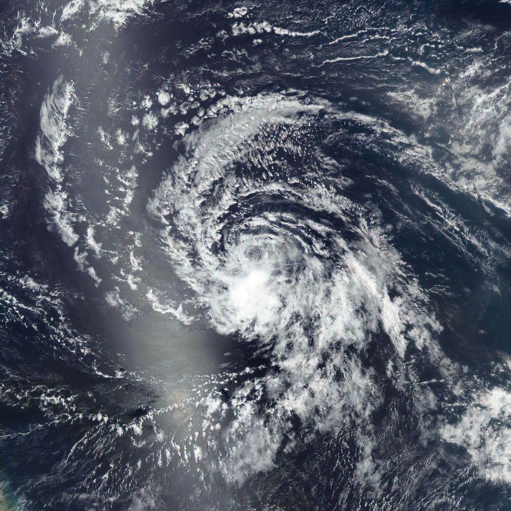 Fair skies over Belize as Tropical Storm Dolly spins far to the east