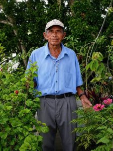 102 years old today, and still standing in his garden