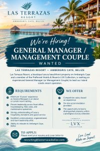 Luxury Ambergris Caye resort searching for experienced General Manager