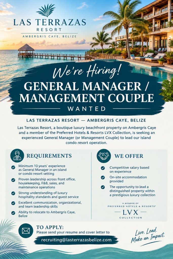 Luxury Ambergris Caye resort searching for experienced General Manager