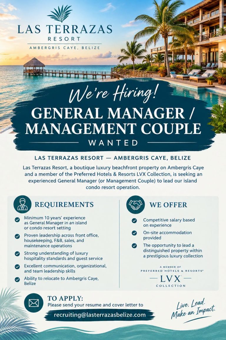 Luxury Ambergris Caye resort searching for experienced General Manager