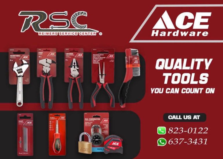 Upgrade your toolbox with Ace Hardware products at Reimer’s Service Center
