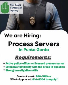 Job opportunity opens for qualified Process Servers in Punta Gorda