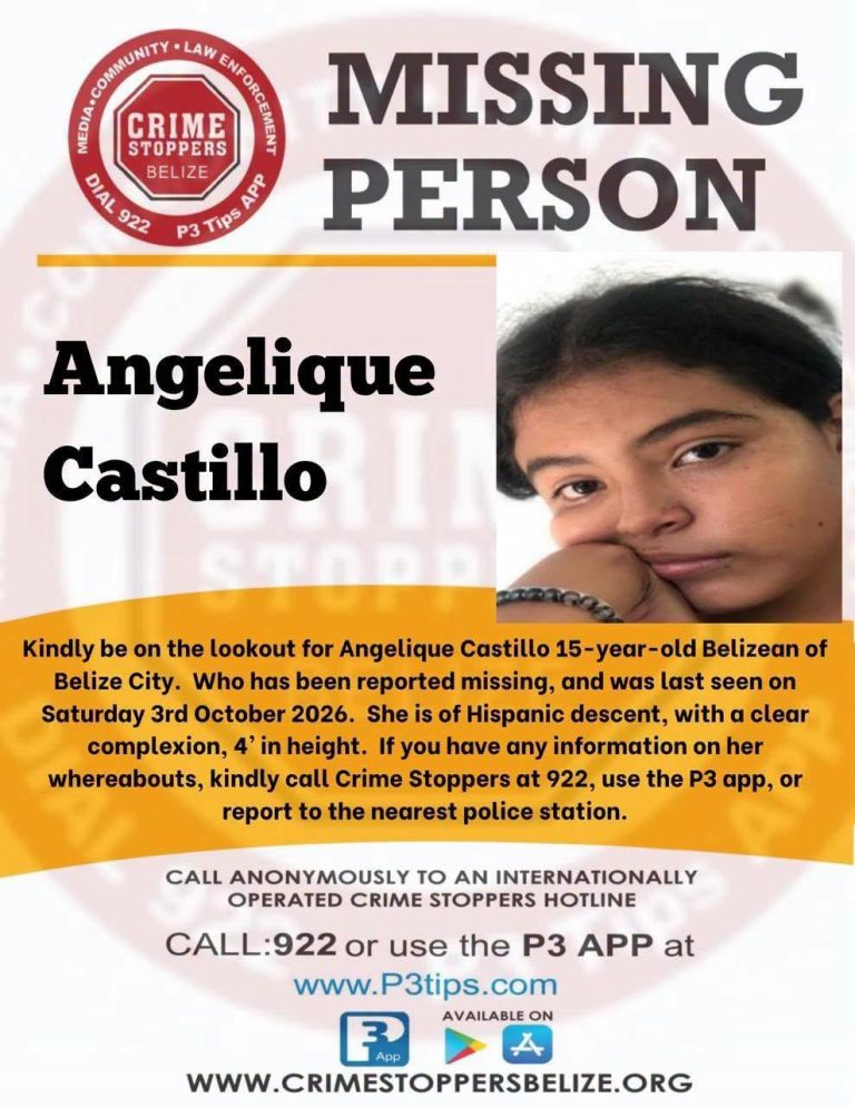 Belize City teen Angelique Castillo reported missing