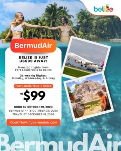 BermudAir launches Fort Lauderdale to Belize flights from US$99