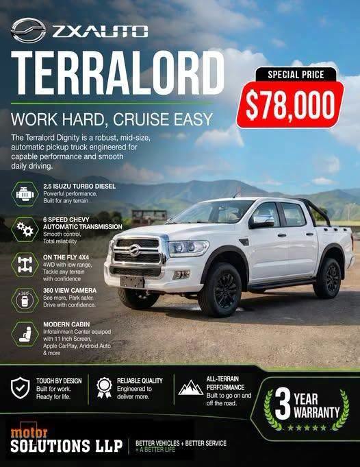 ZX Auto Terralord now at Motor Solutions for $78,000