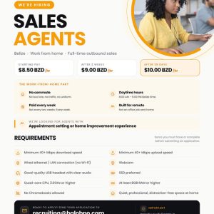 Halo BPO hiring Belizeans for remote jobs paying up to $10 an hour