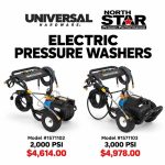Blast away dirt and grime with NorthStar electric pressure washers at Universal Hardware