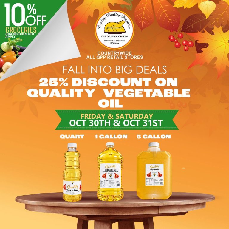 25% off Quality Vegetable Oil at QPP stores this Friday and Saturday