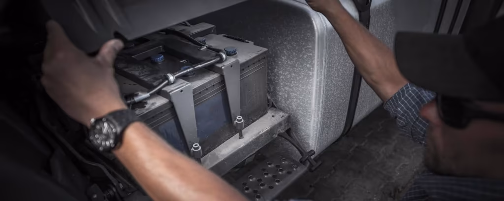 Truck driver and boss play detective to recover stolen battery